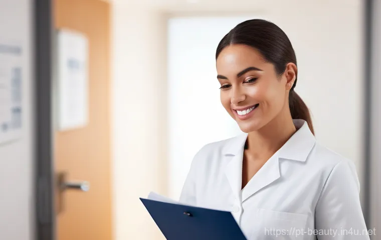 피부 미용 자격증 취득 방법 - **Image Prompt 1: The Certified Professional**
    A confident and elegant female aesthetician in he...