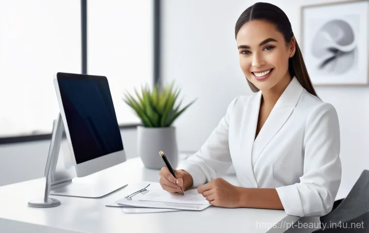 피부 미용사 취업 인터뷰 질문과 답변 - Prompt 1: The Modern Aesthetician's Digital Showcase**