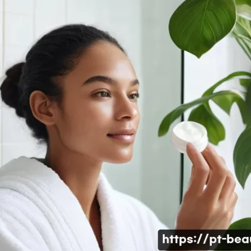 피부 미용 전문가가 추천하는 뷰티 서적 - A close-up portrait of a young adult woman with mixed skin type, wearing light, natural makeup and a...