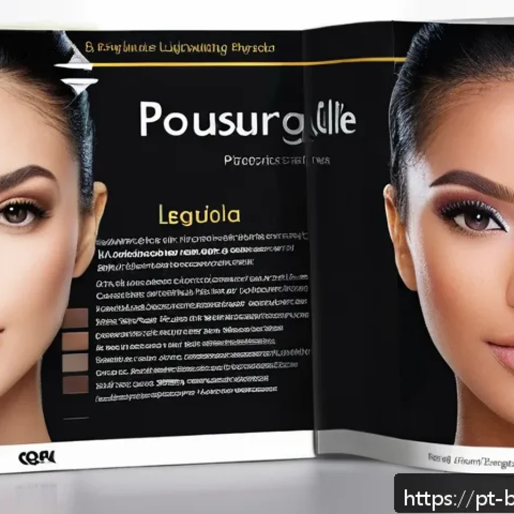 메이크업 실무 강의 교안 작성법 - A detailed image of a professional makeup tutorial booklet page designed for Portuguese-speaking lea...