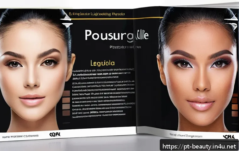 메이크업 실무 강의 교안 작성법 - A detailed image of a professional makeup tutorial booklet page designed for Portuguese-speaking lea...